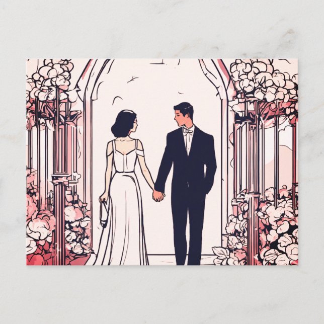 Cartão Postal Placas de dia de os namorados (Frente)