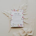 Cartão Postal Placas de Lista de Baldes Florais Selvagens Clássi<br><div class="desc">Estes cartões clássicos coloridos de listas de baldes florais selvagens são a atividade perfeita para uma recepção de casamento ou chá de panela rústico. A design apresenta flores silvestres brancas, amarelas, roxas e brancas com folhagem em fundo de rosa e aquarela verde. O sinal da Lista de baldes é vendido...</div>