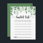 Cartão Postal Placas de Lista Simples de Baldes Eucalyptus Minim<br><div class="desc">Estes cartões de balde simples de eucalipto minimalistas são a atividade perfeita para uma recepção de casamento ou chá de panela rústico. A design apresenta um eucalipto verde, pintado manualmente, com aquarela, inspiradora beleza natural. Altere o texto para se adequar a qualquer evento de vida. O sinal da lista de...</div>