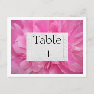 CARTÃO POSTAL PLACAS DE MESA FLORAL DE PINK