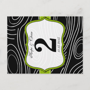 Cartão Postal Placas de números de mesclas para manchas verdes 