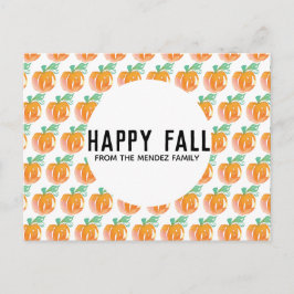 Cartão Postal Placas De Posto De Pumpkin De Aquarela Laranja