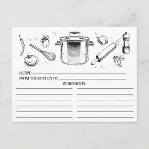 Cartão Postal Placas de recebimento de ferramentas de cozinha em