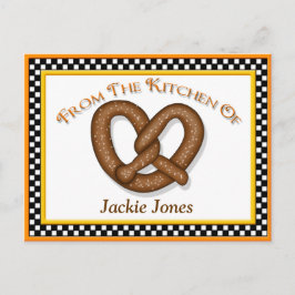 Cartão Postal Placas de receita Pretzel