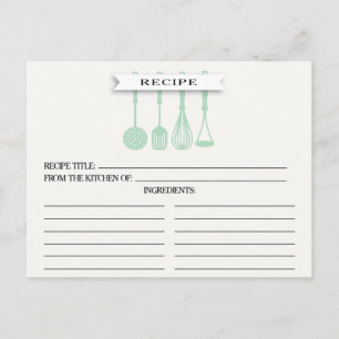 Cartão Postal Placas de receitas de Chá de panela para Utensílio