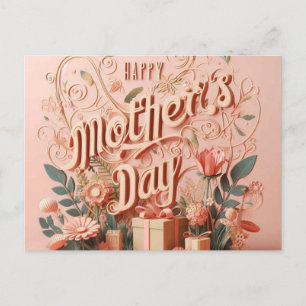 Cartão Postal Placas de saudação de Dia de as mães felizes
