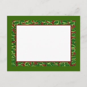 Cartão Postal Placas postais e placas de Vazio Holly Border