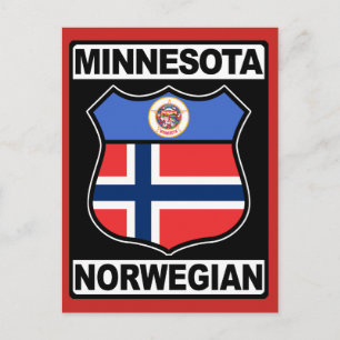 Cartão Postal Placas Postas Norueguesas Americanas do Minnesota