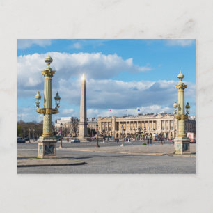 Cartão Postal Place de la Concorde e obelisk - Paris, França