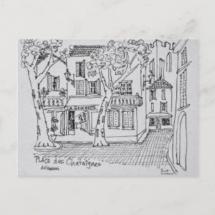 Cartão Postal Place des Chataignes   Avignon, França