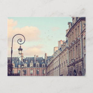 Cartão Postal Place des Vosges Postcard - Paris, França
