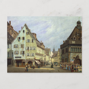 Cartão Postal Place du Marche-aux-Fruta, Colmar, 1875