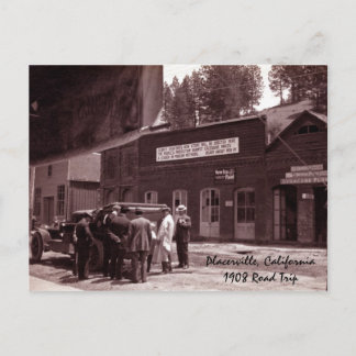 Cartão Postal Placerville, California1908 Road Trip