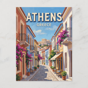 Cartão Postal Plaka Atenas Grécia