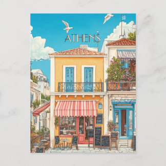 Cartão Postal Plaka, Grécia de Viagem de Atenas