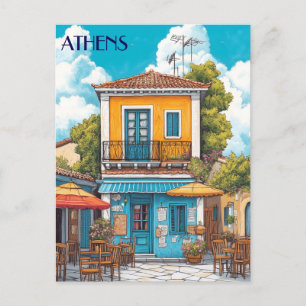 Cartão Postal Plaka, Grécia de Viagem de Atenas