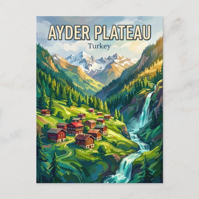 Cartão Postal Planalto de Ayder Turquia (Frente)