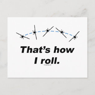 Cartão Postal Plane como eu rolo