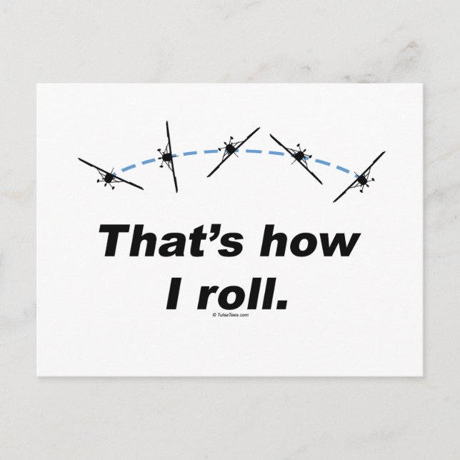 Cartão Postal Plane como eu rolo (Frente)