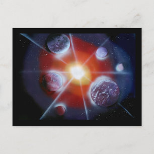 Cartão Postal Planejos de projeção de nova espacial