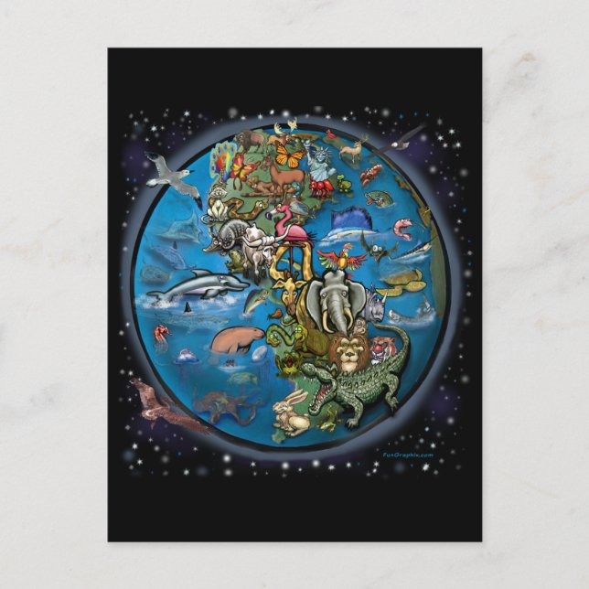 Cartão Postal Planeta Animal (Frente)