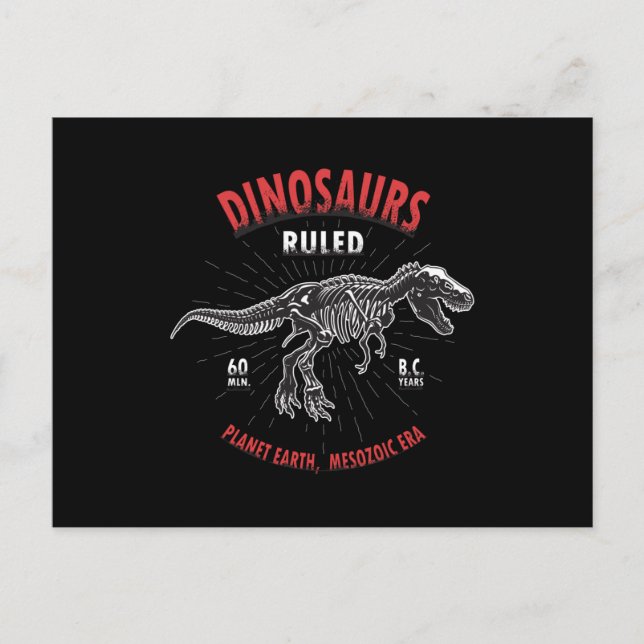 Cartão Postal Planeta do Dinossauro Era Mesozoica da Terra | Din (Frente)