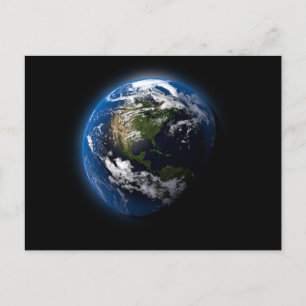 Cartão Postal Planeta lindo em 3D