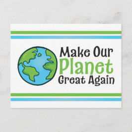 Cartão Postal Planeta Ótimo de Novo Mudanças Climá