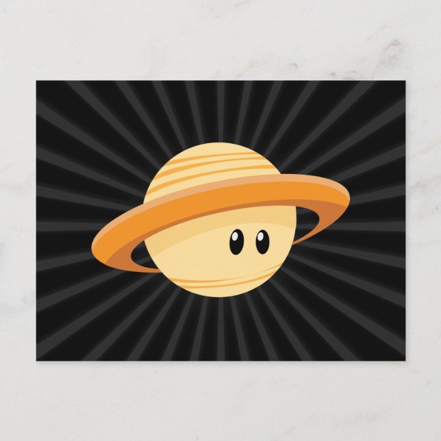 Cartão Postal Planeta Saturno giro (Frente)