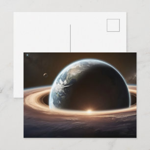 Cartão Postal Planeta Terra a partir do espaço