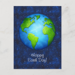 Cartão Postal Planeta Terra no Cartaz espacial