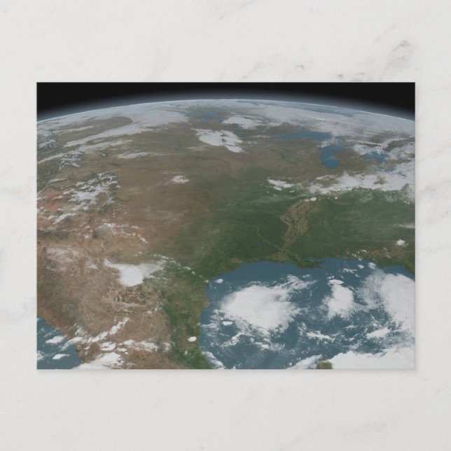 Cartão Postal Planeta Terra Panorâmico E Os EUA. 2 (Frente)