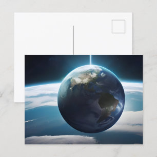 Cartão Postal Planeta terrestre a partir do espaço