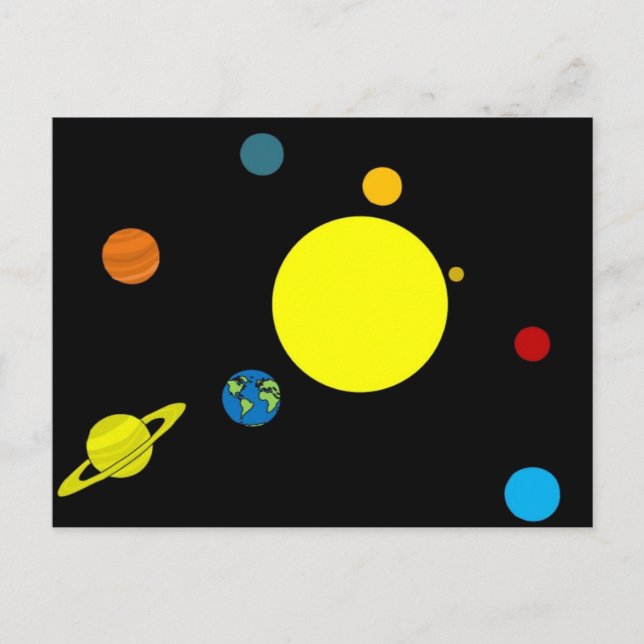 Cartão Postal Planetas (Frente)