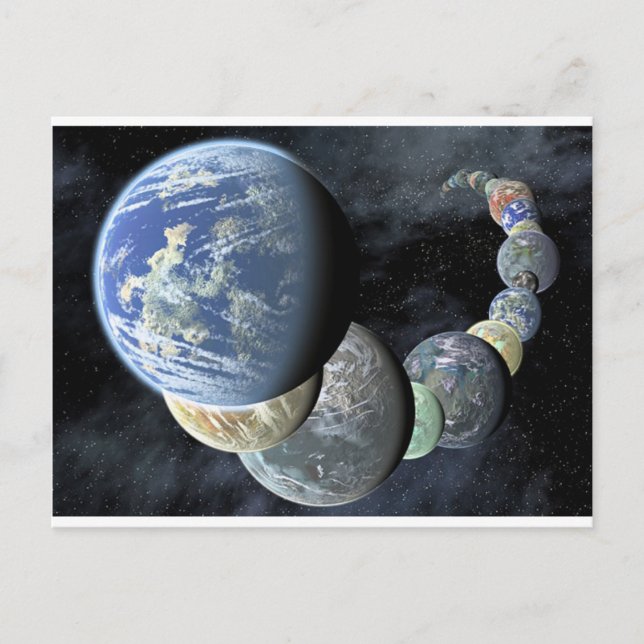 Cartão Postal Planetas (Frente)