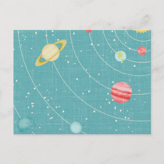CARTÃO POSTAL PLANETAS DE PAPEL DO SISTEMA SOLAR PARA CRIANÇAS D