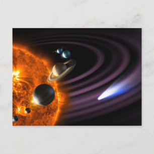 Cartão Postal Planetas do sistema solar