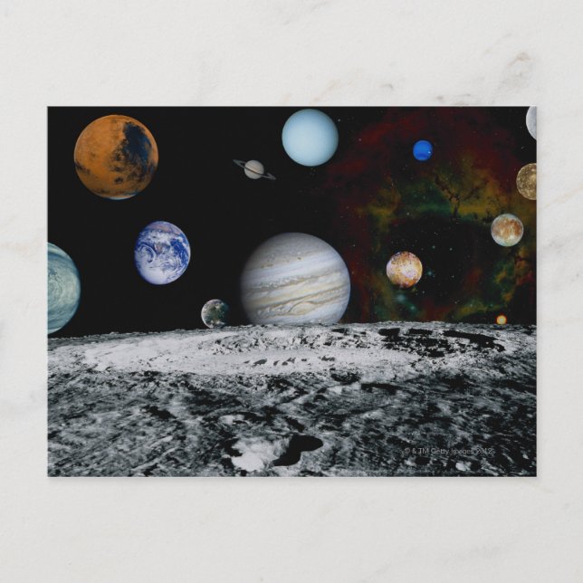 Cartão Postal Planetas do Sistema Solar (Frente)
