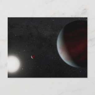 Cartão Postal Planetas Orbitando A Epic Estrela Semelhante Ao So