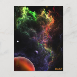 Cartão Postal Planetoides Na Arte Espacial Nebula