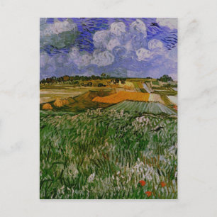 Cartão Postal Planície perto de Auvers, Van Gogh Fine Art