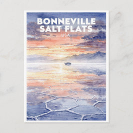 Cartão Postal Planícies de Sal de Bonneville Utah Vintage