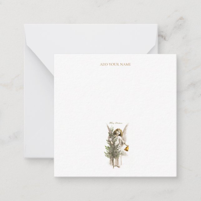 CARTÃO POSTAL PLANO: ANJO DE NATAL ANTIGO (Frente)