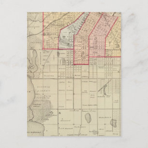 Cartão Postal Plano da Cidade de Minneapolis e Vizinha