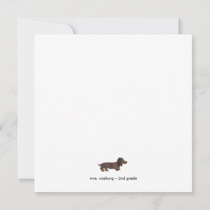 Cartão Postal Plano de Aquarela de Dachshund de Ca