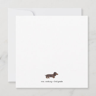 Cartão Postal Plano de Aquarela de Dachshund de Ca