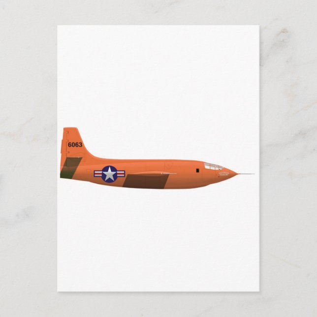 Cartão Postal Plano de Bell X-1 Rocket (Frente)