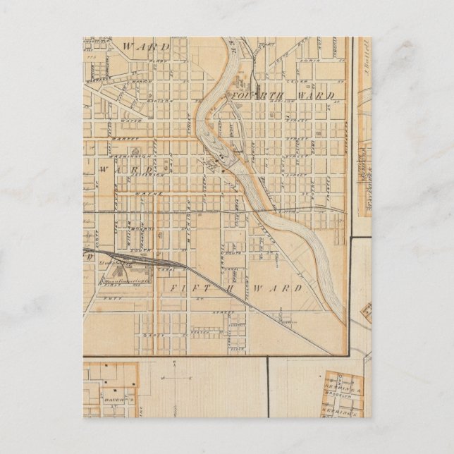 Cartão Postal Plano de Benda Sul com Mishawaka (Frente)