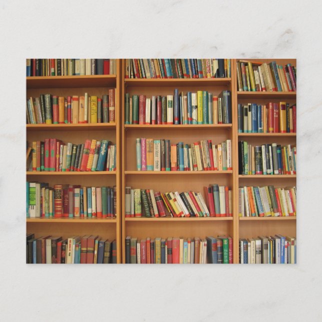 Cartão Postal Plano de fundo da estante (Frente)