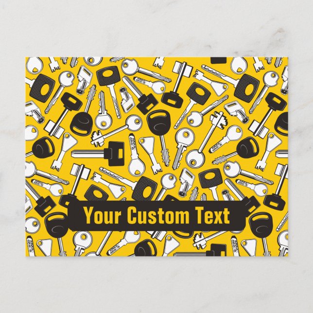 Cartão Postal Plano de Fundo do Conjunto de Chaves (Frente)